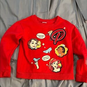 Disney Red Sweatshirt with Princess Graphics